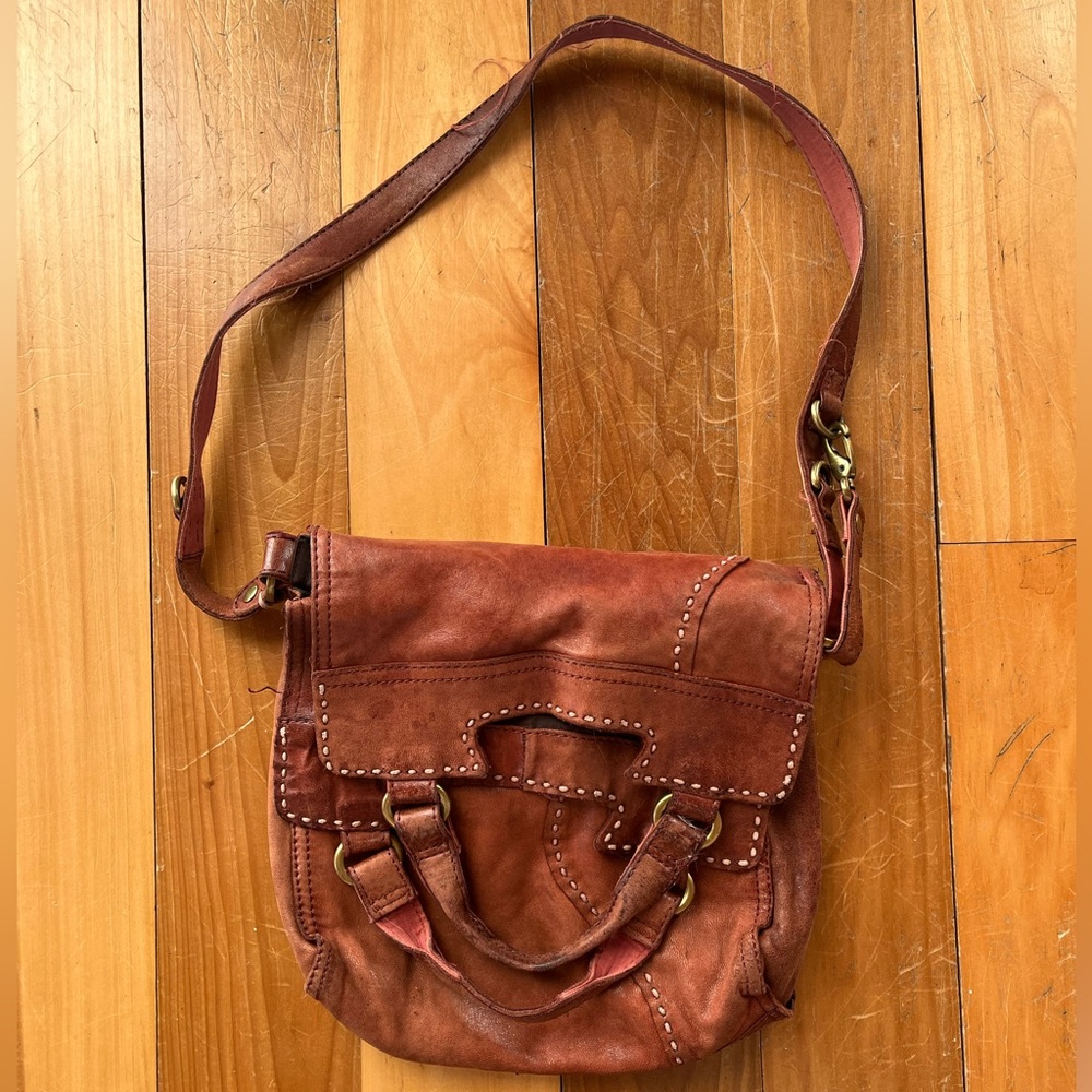 Lucky Brand genuine leather hobo hipster bag